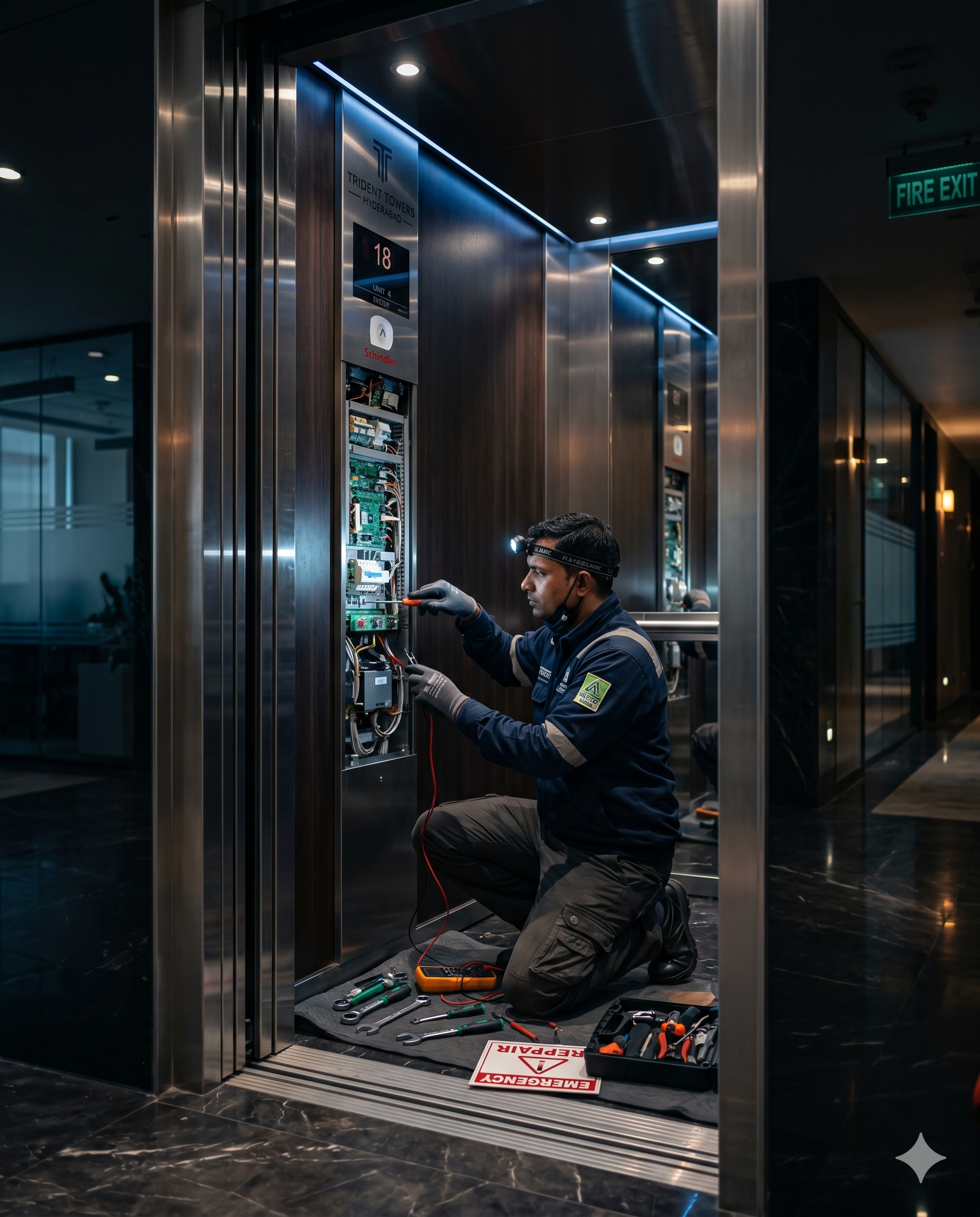 Emergency lift repair and breakdown technician in Hyderabad